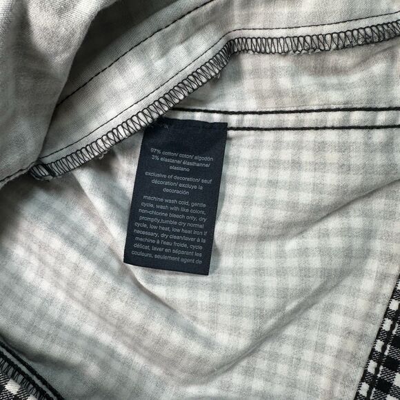 Tommy Hilfiger White Crop Jacket Black white Checkered Size Large Women’s Y2K - Picture 4 of 5